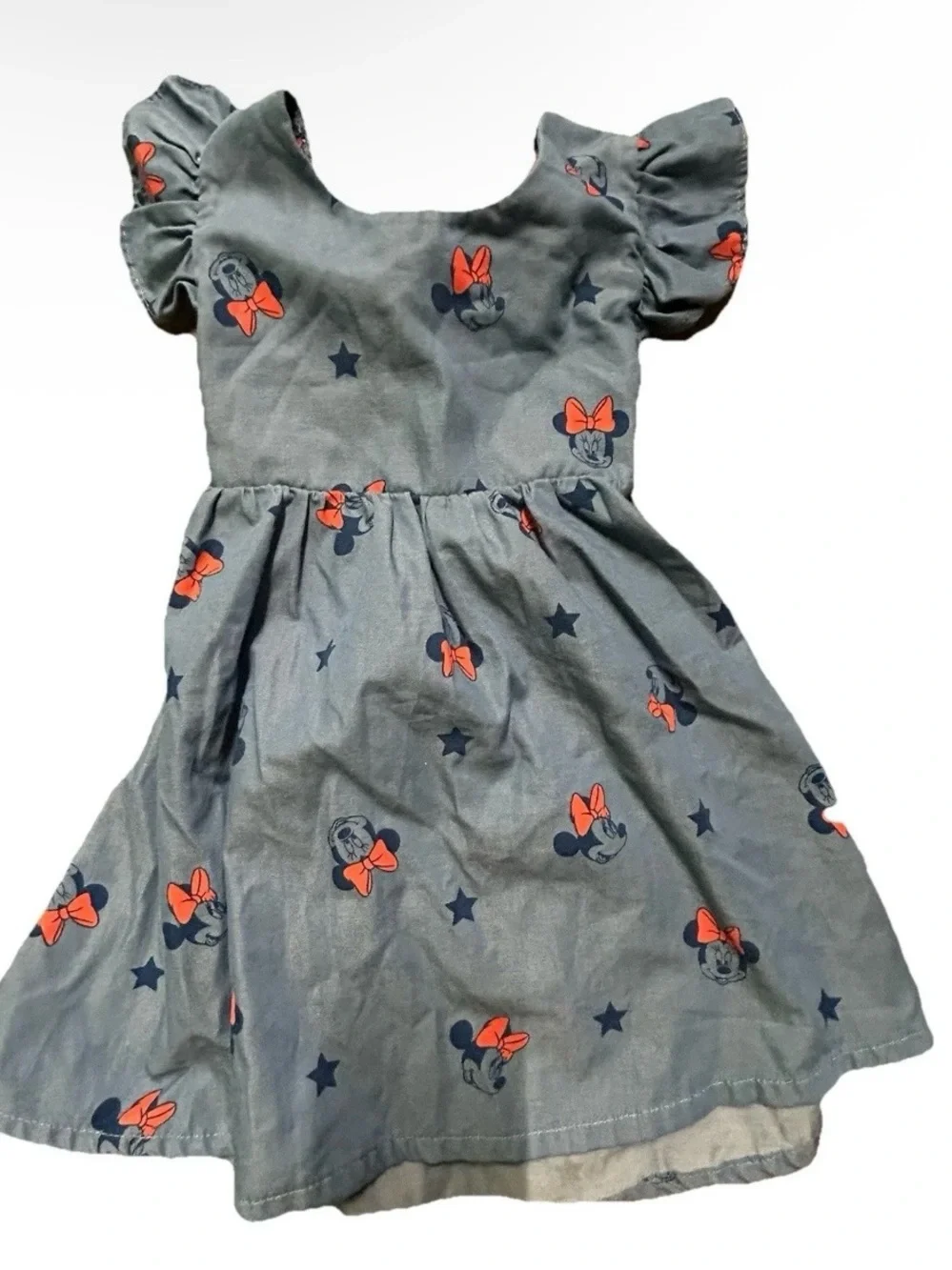 Toddler Girl Summer Dresses Minnie Mouse Pink Ribbed Romper Size 2T